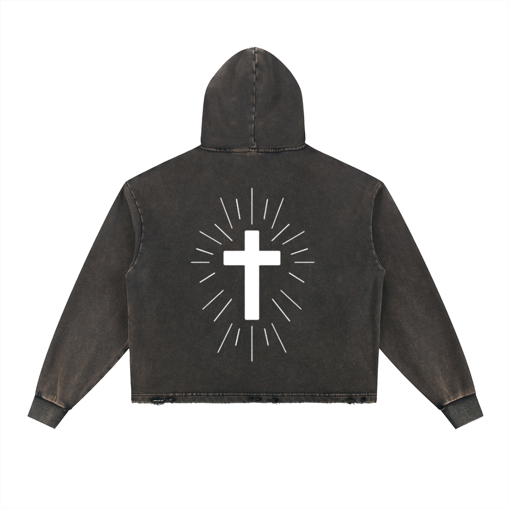 “RADIANT CROSS” Vintage Hoodie