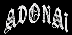 White text 'ADONAI' on a black background